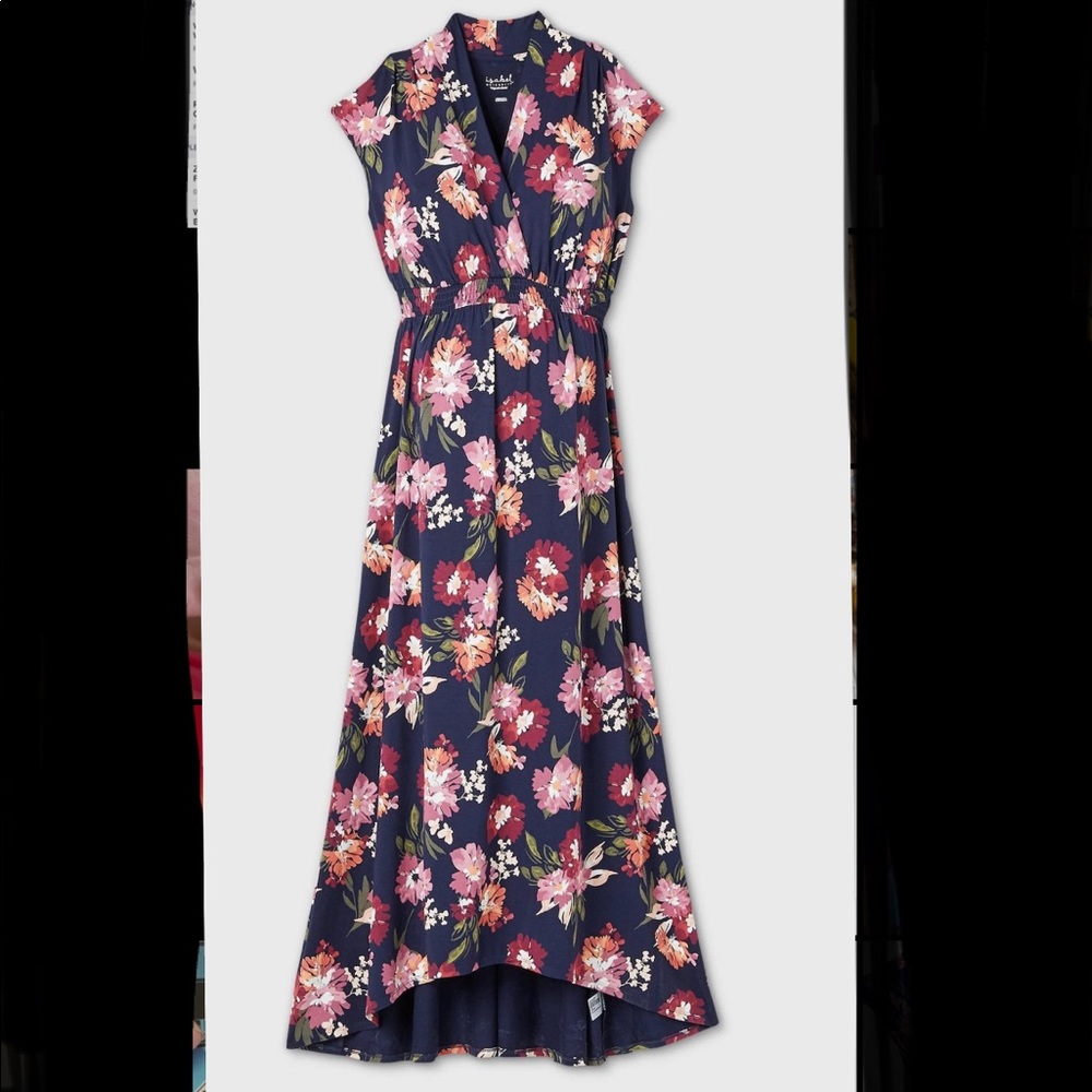 Floral print maternity dress